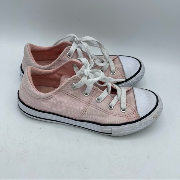 Converse All Stars Youth Girls Size 1 Pale pink shoes Sneakers Lace Up - Picture 2 of 6